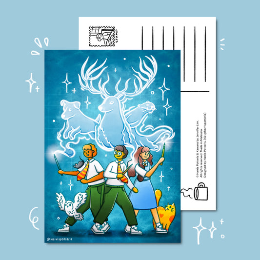 Golden Trio's Patronus Post Card
