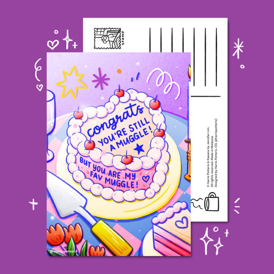 Fav Muggle Cake Post Card